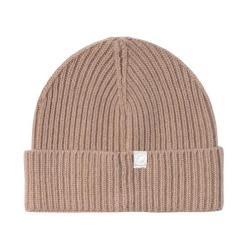 Merino Wool Beanie i Taupe