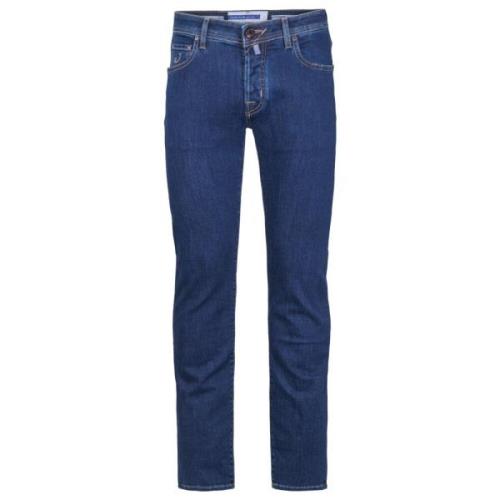 Slim Fit Denim Jeans med Broderi