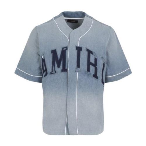 Indigo Sunfaded Baseball Skjorte