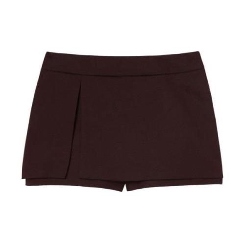 Bordeaux Ullblanding Twill Shorts