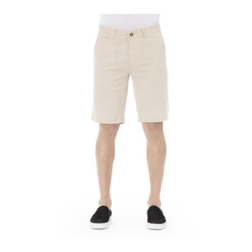 Bermuda Shorts med Glidelås og Knappelukking