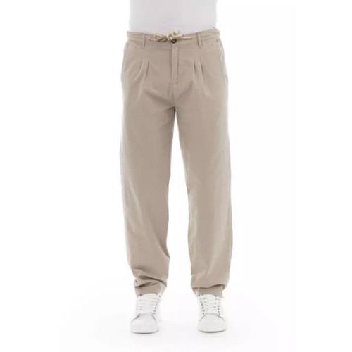 Trend Beige Bomull Jeans Pant