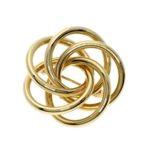 Pre-owned Yellow Gold brooches