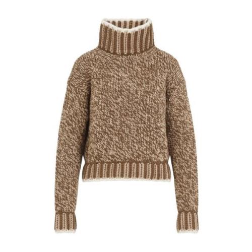 Brun Turtleneck Tricot Genser