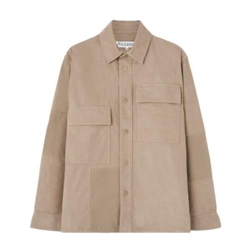 Hvit Patchwork Overshirt