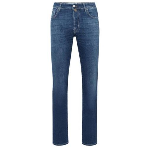 Slim Fit Mørkeblå Denim Jeans