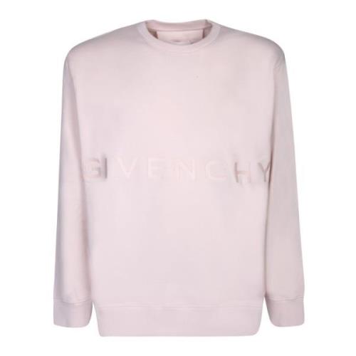 Rosa Sweatshirt Rund Hals Logo Print