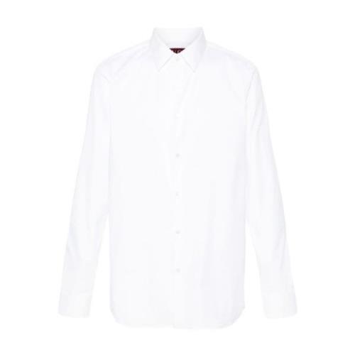 Hvit Poplin Button-Up Skjorte