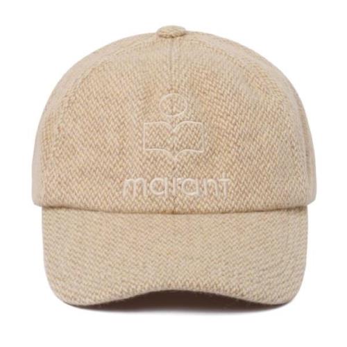 Beige Brodert Logo Lue