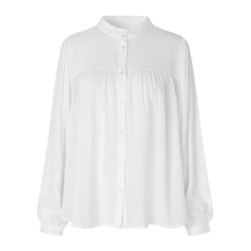 Elegant Carall Shirt med Puff-ermer