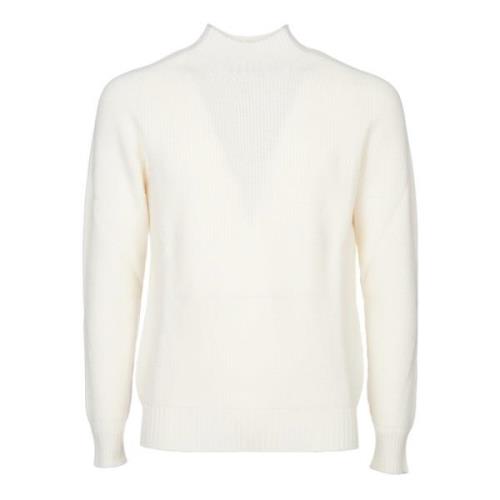 Hvit Mock Neck Sweater English Rib