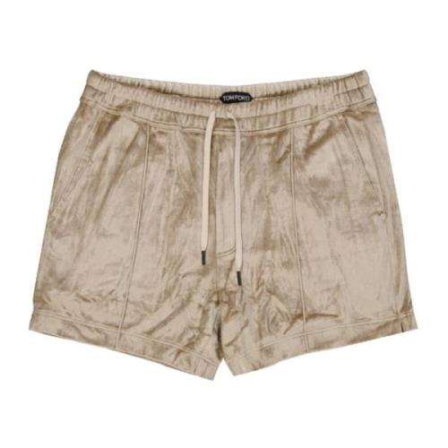 Velvet Effect Beige Shorts Ss22