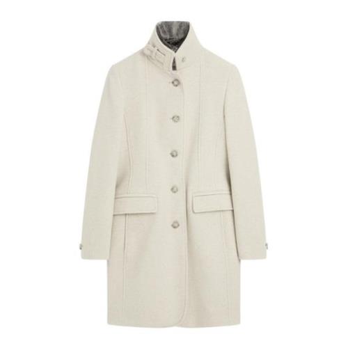 Urban Stand-Up Collar Coat med Faux Fur