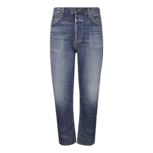 Straight Leg Five Pocket Jeans