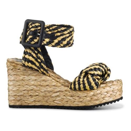 Sennep & Svart Raffia Kile Sandal