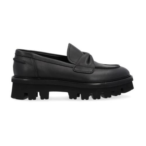 Chunky Natalia Svart Skinn Loafer