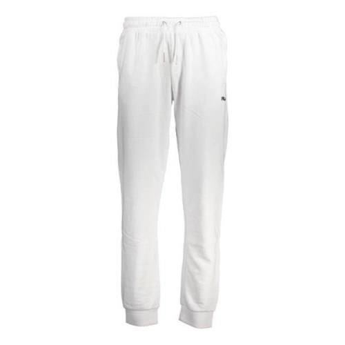 Sporty Elastisk Midje Sweatpants Hvit