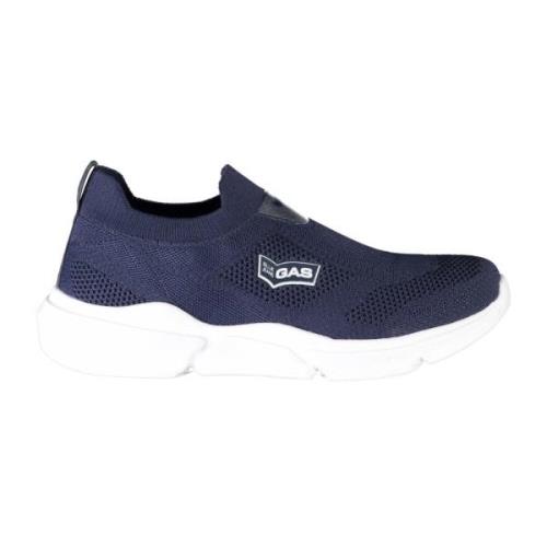 Sporty Blå Slip-On Sneakers med Elastikk