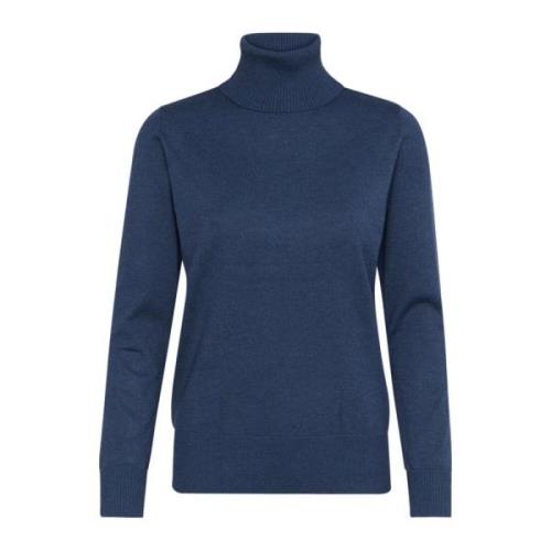 Stilig Rollneck Pullover i Titan Melange