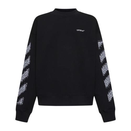 Svart Skater-Fit Sweatshirt med Pixel Diag