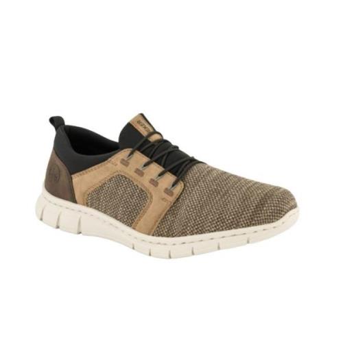 Beige Slip-On Mesh Sneakers med Elastisk Åpning