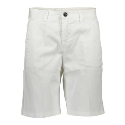 Hvit Bermuda Shorts Slim Fit Logo