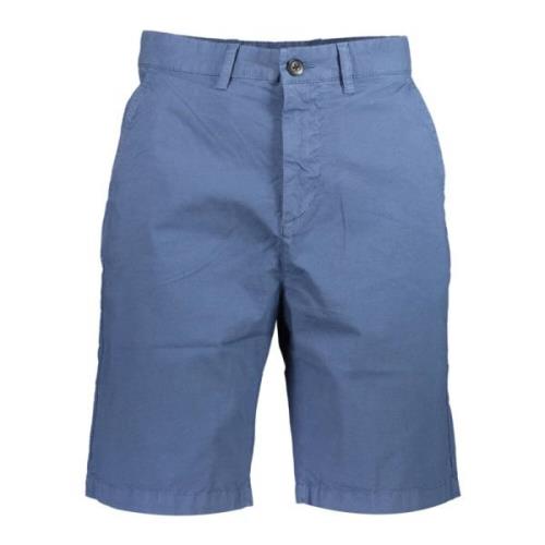 Blå Bermuda Shorts Regular Fit Bomull