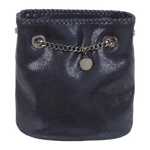 Blå Cross Body Bucket Bag