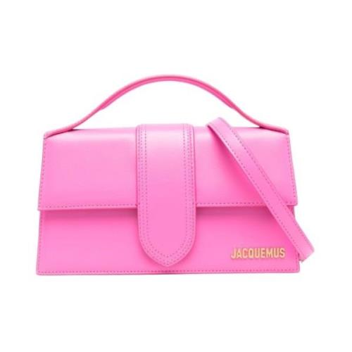 Fluorescerende Rosa Skinn Crossbody Veske