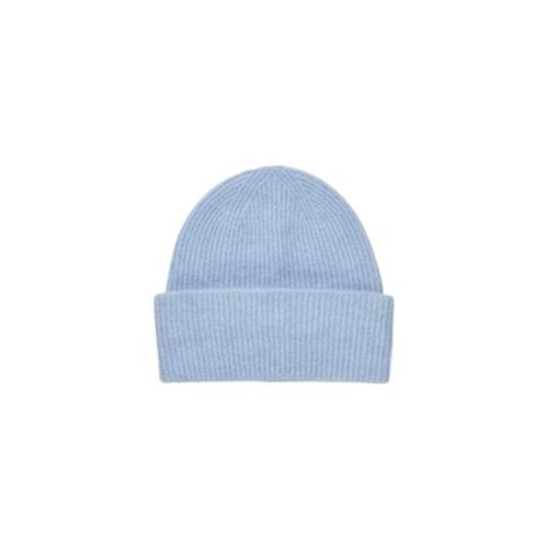 Myk Strikket Beanie Lue Ribbstruktur