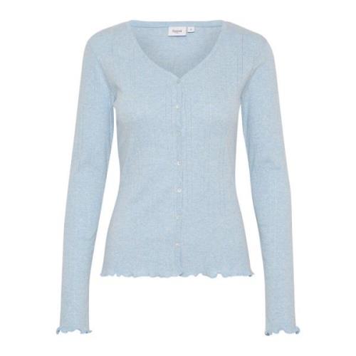 Heather Melange Cardigan Top