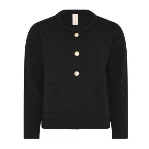 Klassisk Ull Cardigan Svart