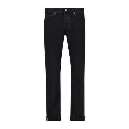 Selvedge Slim Fit Svart Denim Jeans