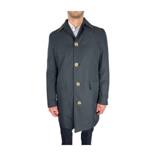 Tidløs marineblå trenchcoat for elegant stil