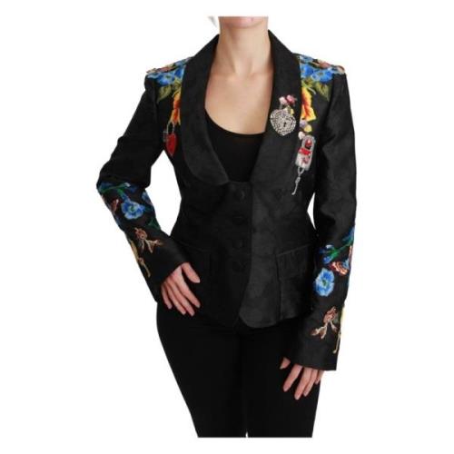 Forhekset Siciliansk Brokade Blazer