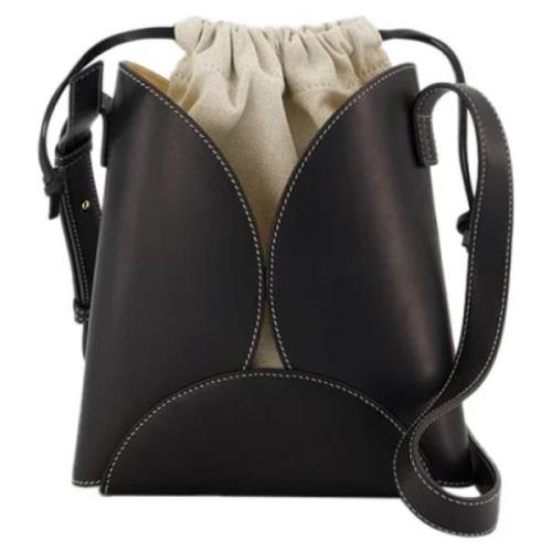 Leather shoulder-bags