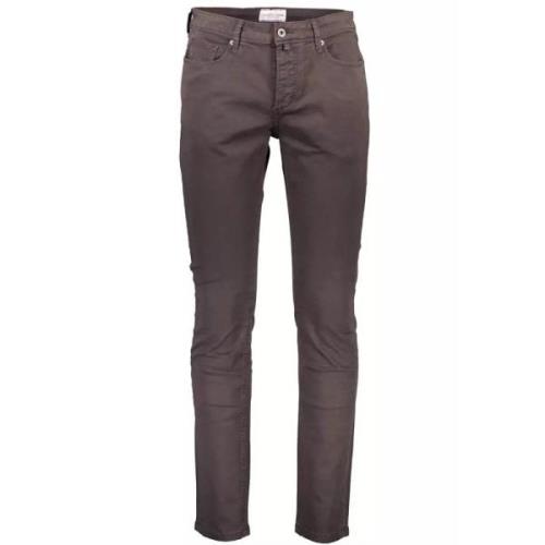 Brun Bomull Jeans Bukse, 5-Lomme