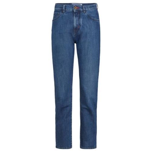 Slim Fit Denim Jeans med Broderi