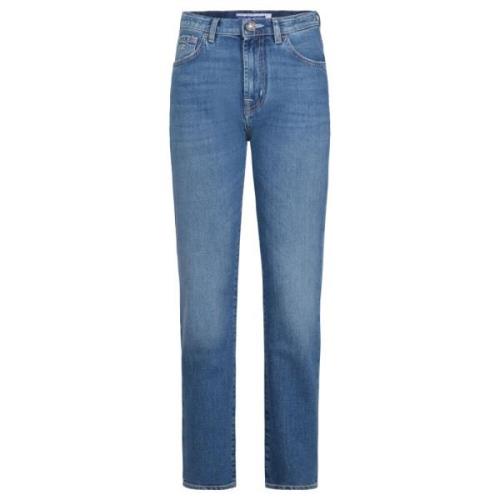 Slim Fit Denim Jeans med Broderi