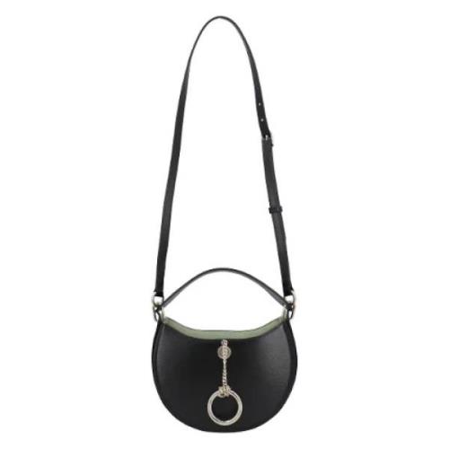 Leather shoulder-bags