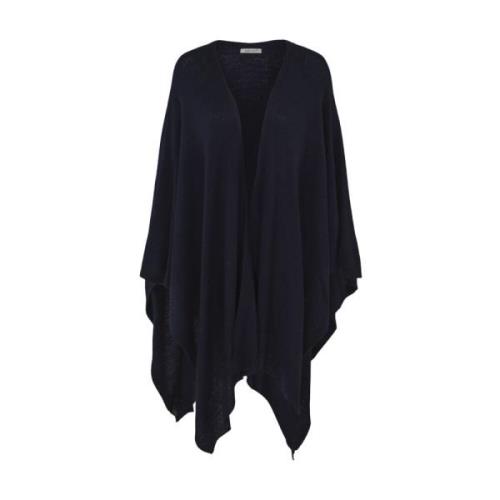 Cashmere Poncho-Cardigan Strikket