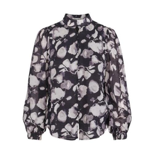 Blomst Feminin Knapp Bluse Skjorte