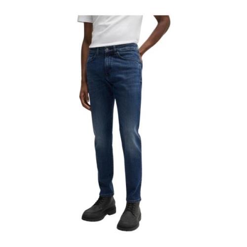 Mørkeblå Regular-Fit Stretch Denim Jeans