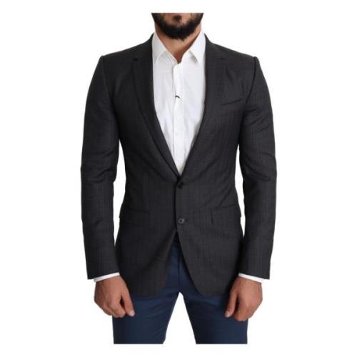 Elegant Martini Svart Ull Blazer