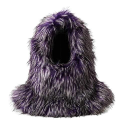 Lilla Faux Fur Hodeomslag