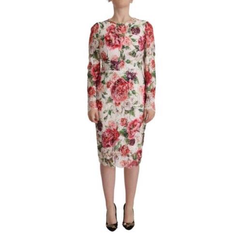 Blomster Blonde Midi Kjole