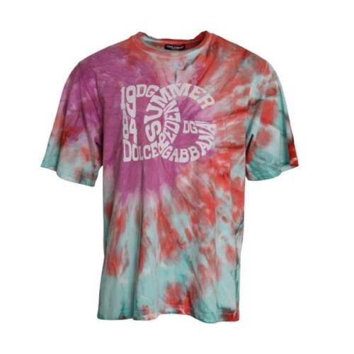 Multifarget Tie Dye Bomull T-skjorte