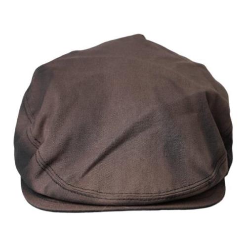 Brun Bomull Newsboy Cap