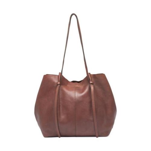 Brun Skinn Shopper Veske