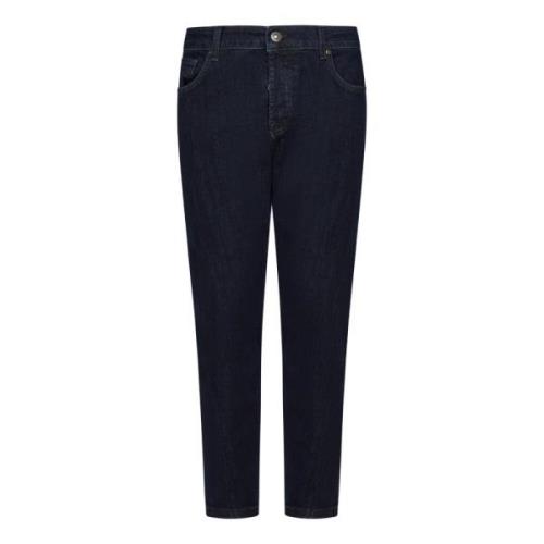 Blå Slim Fit Capri Jeans